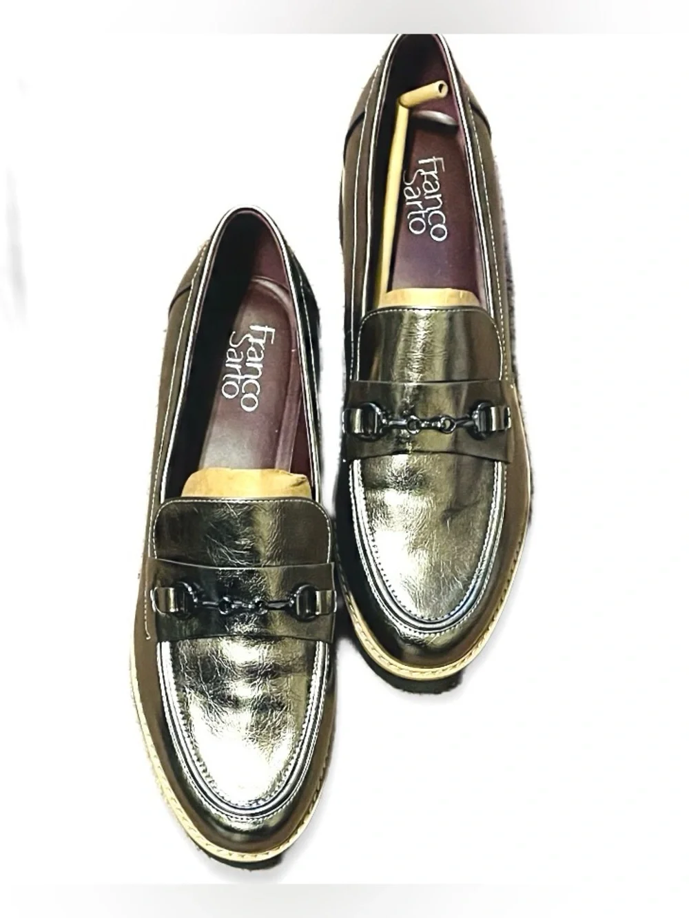 Franco Sarto Pewter Colette Bit Loafers 10W